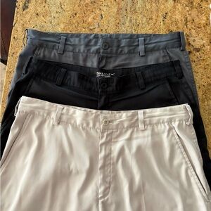 3 pairs Nike Men's Black, Gray & Tan Golf shorts